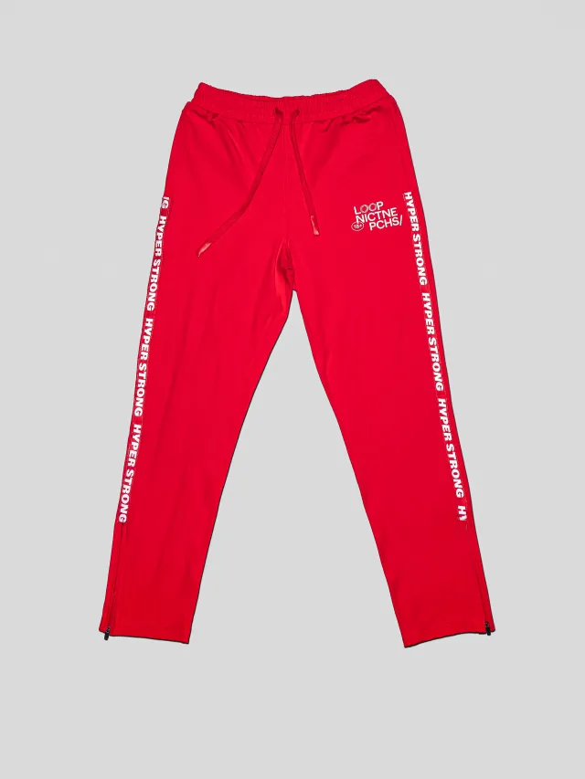 loop-loop-track-pants-red-jogginghose-rot-baumwolle image 1
