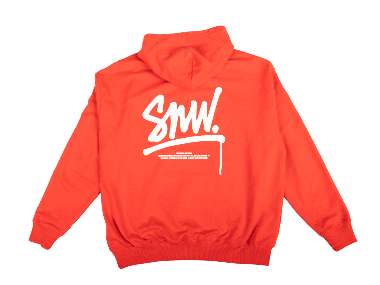 snowman-merch-hoodie-red-kapuzenjacke-rot-baumwolle image 2
